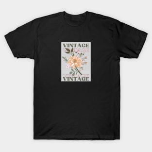 Daisies Minimalist Flora Vintage Since Positive Art T-Shirt